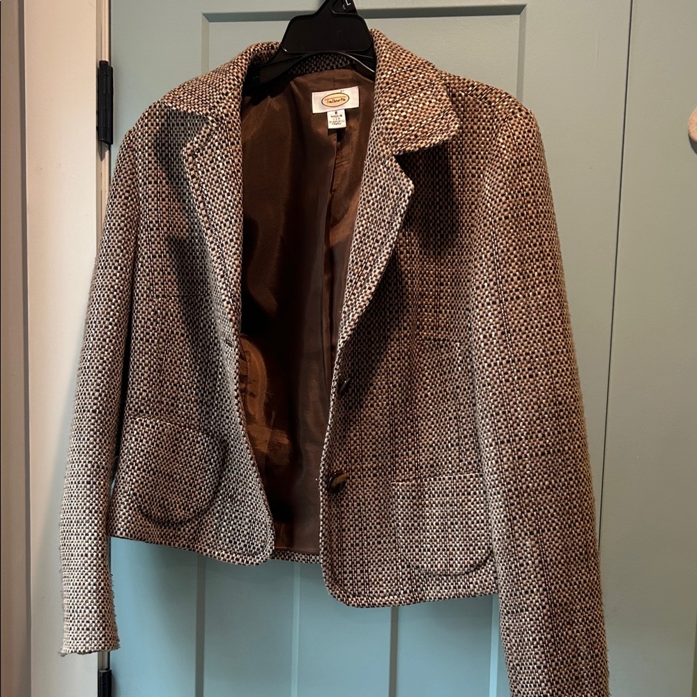 Talbots Brown Tweed Blazer